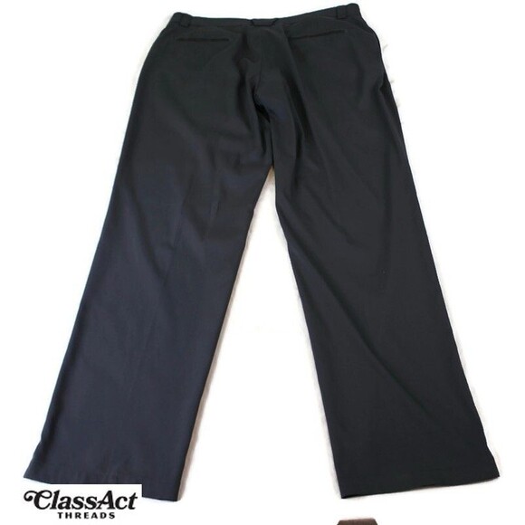 Slazenger Men's Black Stretch Golf Pants Stretch Flat Front 36" X 34" - Picture 6 of 7